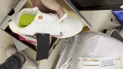 Nike Air Zoom Mercurial Superfly 9 Elite SG High-Tops Soccer Cleats - White/Pink/Black