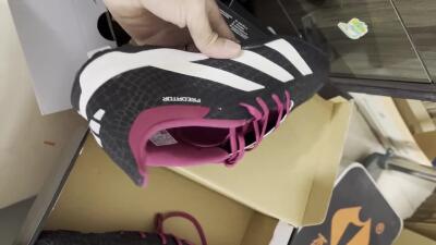 Adidas Predator 24 Elite TF Low-Tops Soccer Cleats - Black/Beige/Pink