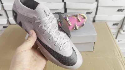 Nike Air Zoom Mercurial Vapor 15 Elite FG Low-Tops Soccer Cleats - Grey/Black/Gold