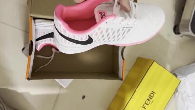 Nike Lunar Gato 2 IC Low-Tops Soccer Shoes - White/Pink/Black