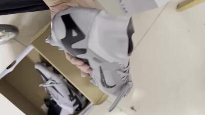 Nike Air Zoom Mercurial Superfly 9 Elite SG High-Tops Soccer Cleats - Grey/Black/Gold