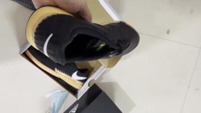 Nike Lunar Gato 2 IC Low-Tops Soccer Shoes - Black/White/Yellow