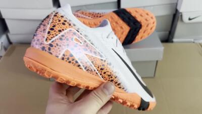 Nike Air Zoom Mercurial Vapor 15 Elite TF Low-Tops Soccer Shoes - Grey/Orange/Black