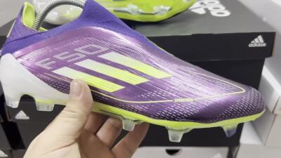 Adidas F50+ Adizero FG Low-Tops Soccer Cleats - Purple/Yellow/Blue
