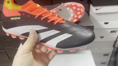 Adidas Predator 24 Elite AG Low-Tops Soccer Cleats - Black/white/Red/Yellow