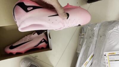 Nike Air Zoom Mercurial Superfly 10 Elite FG High-Tops Soccer Cleats - Pink/Black