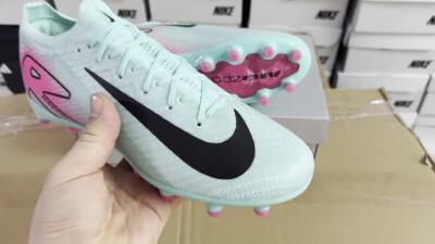 Nike Air Zoom Mercurial Vapor 16 Elite AG Low-Tops Soccer Cleats - Green/Pink/Black