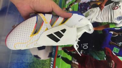 Adidas Predator Elite Foldover Tongue Euphoria FG Low-Tops Soccer Cleats - White/Silver/Blue