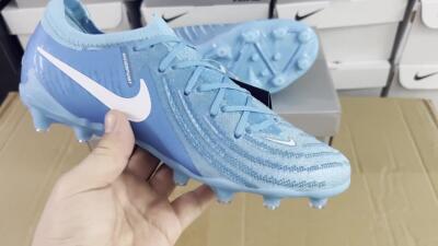 Nike Phantom GX 2 Elite AG Low-Tops Soccer Cleats - Blue Fury/White