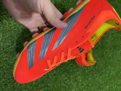 Adidas Predator 24 Elite AG Low-Tops Soccer Cleats - Red/Silver/Yellow