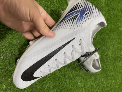 Nike Air Zoom Mercurial Vapor 16 Elite FG Low-Tops Soccer Cleats - White/Black/Blue/Gold