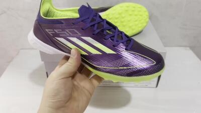 Adidas F50 Elite TF Low-Tops Soccer Shoes - Purple/Yellow/White