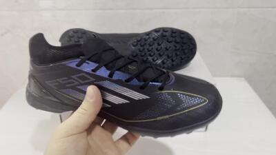 Adidas F50 Elite TF Low-Tops Soccer Shoes - Black/Silver/Purple