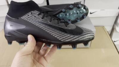 Nike Air Zoom Mercurial Superfly 10 Elite AG High-Tops Soccer Cleats - Blue/Silver/Jade