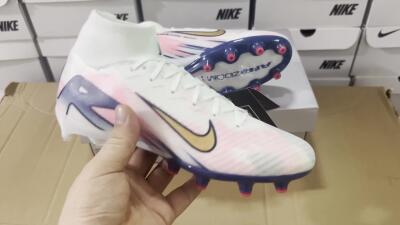 Nike Air Zoom Mercurial Superfly 10 Elite AG High-Tops Soccer Cleats - Jade/Yellow/Pink/Blue