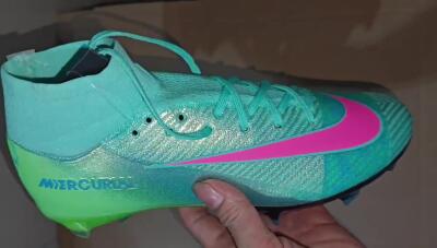 Nike Air Zoom Mercurial Superfly 10 Elite FG High-Tops Soccer Cleats - Jade/Pink/Yellow