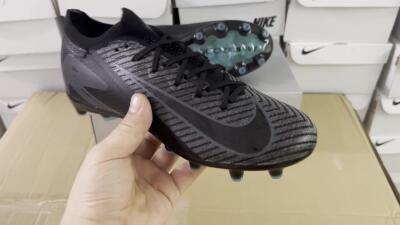 Nike Air Zoom Mercurial Vapor 16 Elite AG Low-Tops Soccer Cleats - Black/Grey/Blue