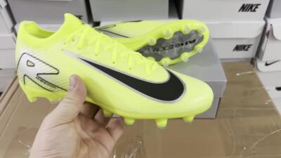 Nike Air Zoom Mercurial Vapor 16 Elite AG Low-Tops Soccer Cleats - Yellow/Silver/Black