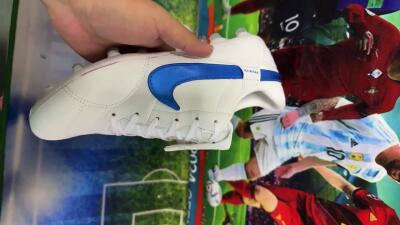 Nike The Premier 3 FG Low-Tops Soccer Cleats - Beige/Blue/White