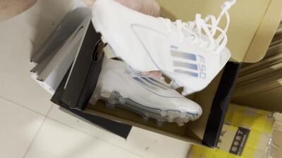 Adidas F50 Elite FG Low-Tops Soccer Cleats - White/Silver/Blue