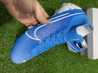 Nike Mercurial Superfly 7 Elite FG High-Tops Soccer Cleats - Blue/White