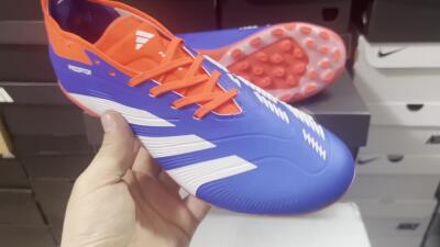 Adidas Predator Elite 24 MG Low-Tops Soccer Cleats - Blue/White/Red