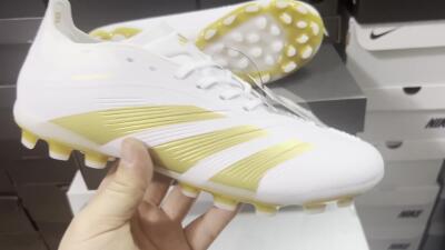 Adidas Predator Elite 24 MG Low-Tops Soccer Cleats - White/Gold