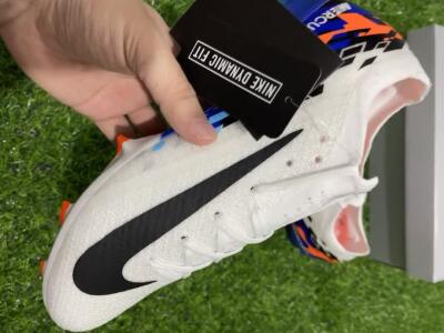 Nike Air Zoom Mercurial Vapor 16 Elite FG Low-Tops Soccer Cleats - White/Black/Blue/Orange