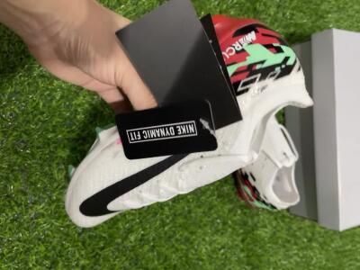 Nike Air Zoom Mercurial Vapor 16 Elite FG Low-Tops Soccer Cleats - White/Black/Pink/Green