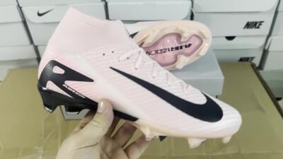 Nike Air Zoom Mercurial Superfly 10 Elite FG High-Tops Soccer Cleats - Pink/White/Black