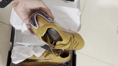 Nike Air Zoom Mercurial Vapor 16 Elite FG Low-Tops Soccer Cleats - Gold/Blue/White