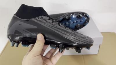 Nike Air Zoom Mercurial Superfly 10 Elite SG High-Tops Soccer Cleats - Black/Silver/Blue