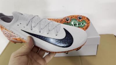 Nike Air Zoom Mercurial Vapor 16 Elite SG Low-Tops Soccer Cleats - Grey/Black/Leopard