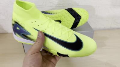 Nike Air Zoom Mercurial Superfly 10 Elite TF Low-Tops Soccer Shoes - Yellow/Black/Blue