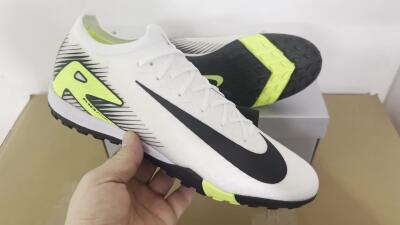 Nike Air Zoom Mercurial Vapor 16 Elite TF Low-Tops Soccer Shoes - White/Black/Yellow