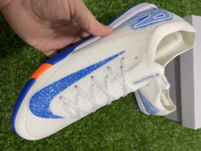 Nike Air Zoom Mercurial Vapor 16 Elite IC Low-Tops Soccer Shoes - White/Blue/Orange