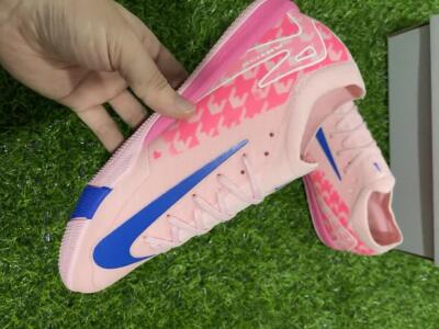 Nike Air Zoom Mercurial Vapor 16 Elite IC Low-Tops Soccer Shoes - Pink/Blue/White