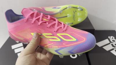 Adidas F50 Elite FG Low-Tops Soccer Cleats - Red/Yellow/Blue