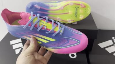 Adidas F50 Elite TF Low-Tops Soccer Shoes - Blue/Pink/Yellow
