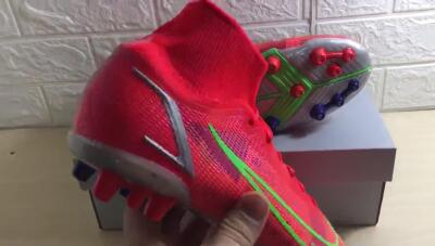 Nike Mercurial Superfly 8 Elite AG High-Tops Soccer Cleats - Red/Yellow/Silver
