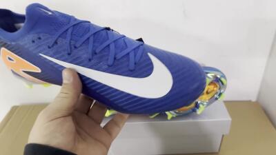 Nike Air Zoom Mercurial Vapor 16 Elite FG Low-Tops Soccer Cleats - Blue/White/Orange