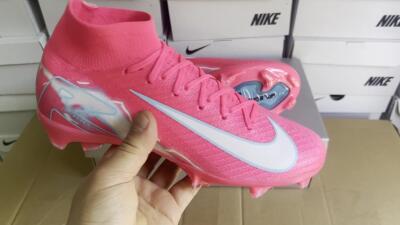 Nike Air Zoom Mercurial Superfly 10 Elite FG High-Tops Soccer Cleats - Red/Silver/Blue