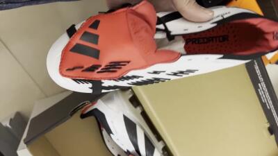 Adidas Predator Elite Foldover Tongue FG Low-Tops Soccer Cleats - White/Blue/Red