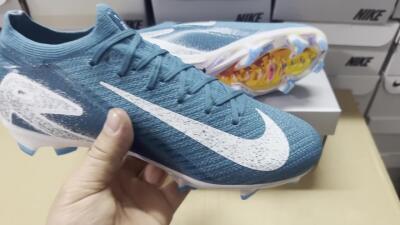 Nike Air Zoom Mercurial Vapor 16 Elite FG Low-Tops Soccer Cleats - Blue/White/Gold