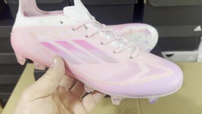 Adidas F50 Elite FG Low-Tops Soccer Cleats - Pink/White/Gold