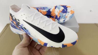 Nike Air Zoom Mercurial Vapor 16 Elite TF Low-Tops Soccer Shoes - White/Blue/Orange