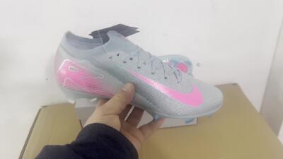 Nike Air Zoom Mercurial Vapor 16 Elite FG Low-Tops Soccer Cleats - Jade/Pink/Silver