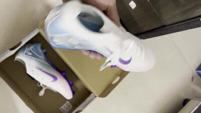 Nike Air Zoom Mercurial Vapor 16 Elite FG Low-Tops Soccer Cleats - White/Purple/Blue
