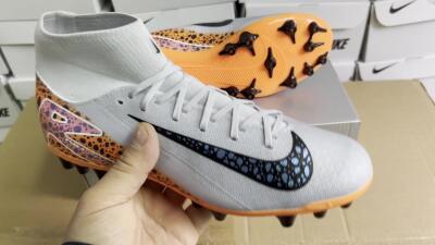 Nike Air Zoom Mercurial Superfly 10 Elite AG High-Tops Soccer Cleats - Grey/Black/Leopard