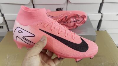 Nike Air Zoom Mercurial Superfly 10 Elite FG High-Tops Soccer Cleats - Pink/Black